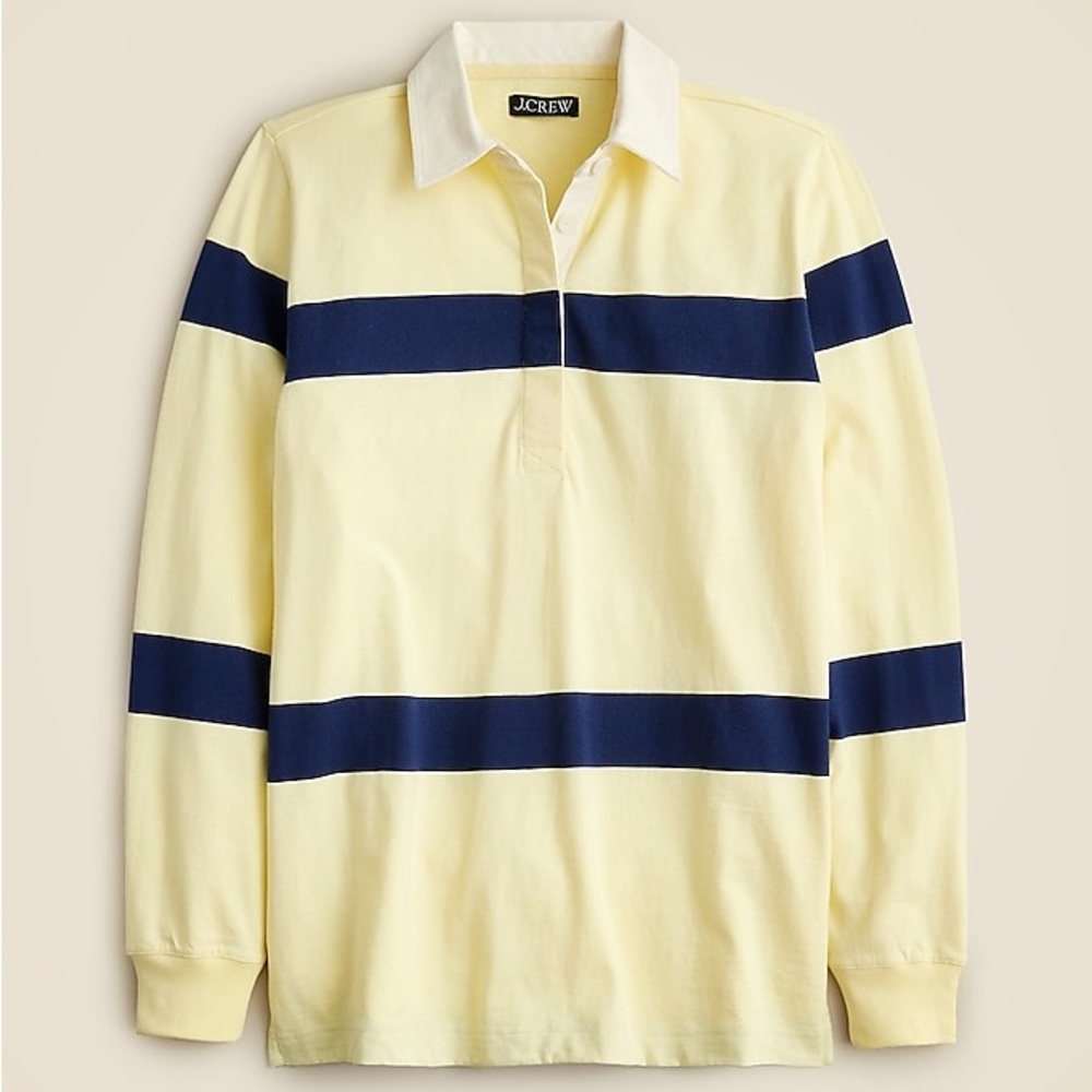J. Crew Yellow and Blue Striped Shirt